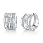 0.83CT 14K W/G DIAMOND BRIDGE HOOP EARRING