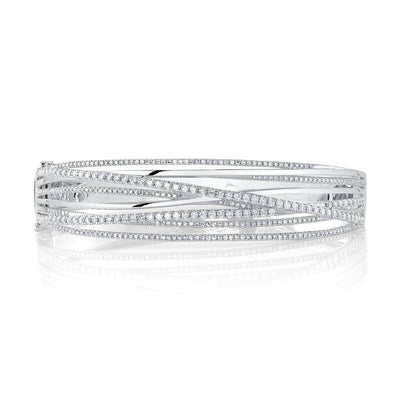 1.64CT 14K W/G DIAMOND BRIDGE BANGLE