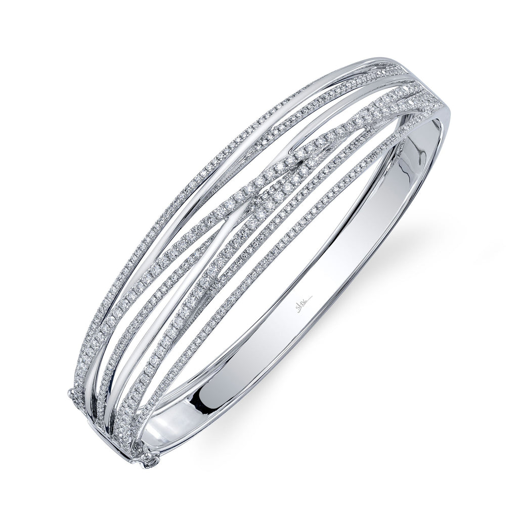 1.64CT 14K W/G DIAMOND BRIDGE BANGLE
