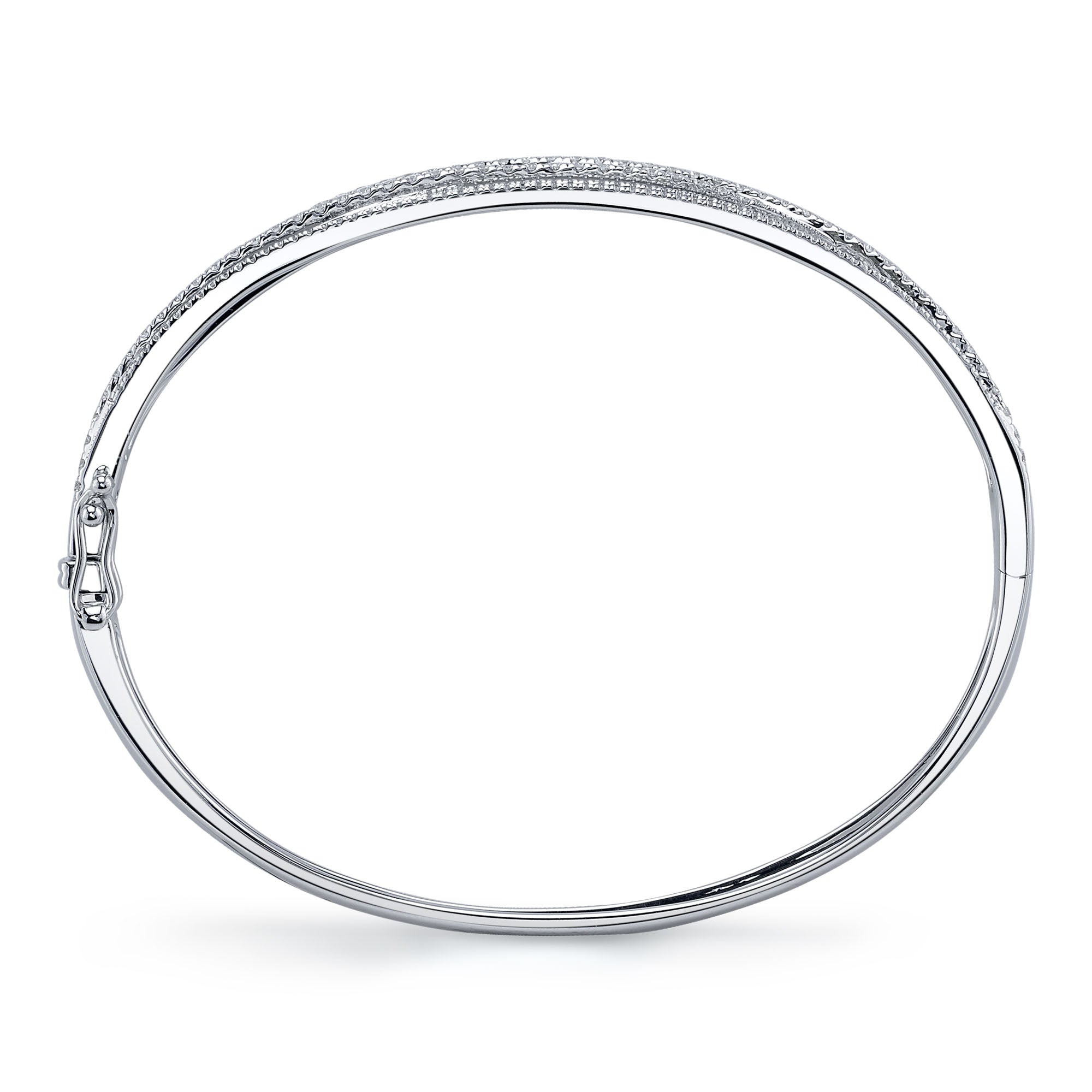 1.64CT 14K W/G DIAMOND BRIDGE BANGLE