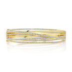 1.64CT 14K Y/G DIAMOND BRIDGE BANGLE