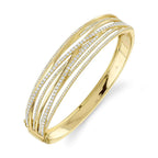 1.64CT 14K Y/G DIAMOND BRIDGE BANGLE