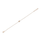 0.08CT 14K R/G DIAMOND BUTTERFLY BRACELET