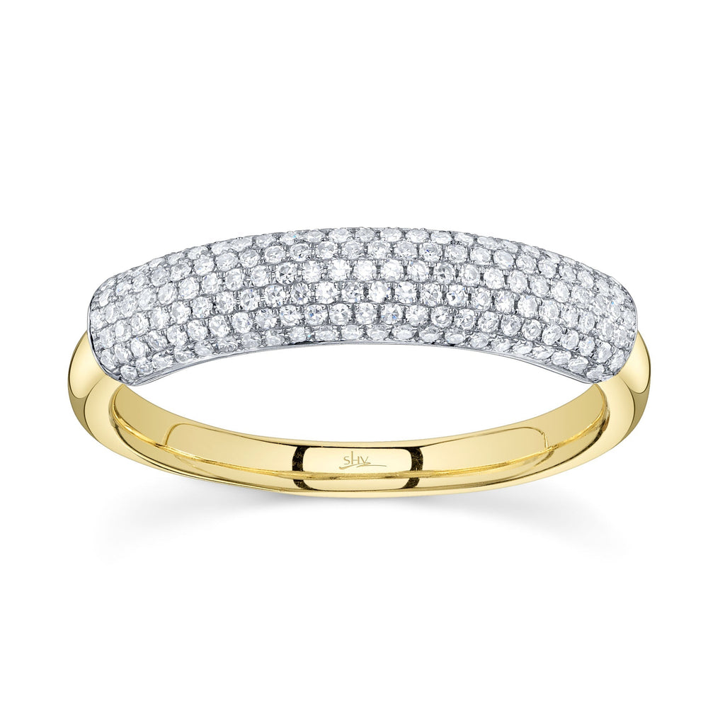 0.37CT 14K2T Y/W DIAMOND PAVE BAND