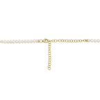 14K Y/G CULTURED PEARL TENNIS NECKLACE