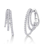 1.58CT 14K W/G DIAMOND OVAL HOOP EARRING