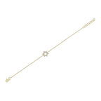 0.11CT 14K Y/G DIAMOND STAR OF DAVID BRACELET