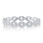 1.95CT 14K W/G DIAMOND LINK BANGLE