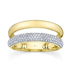 0.32CT 14K Y/G DIAMOND PAVE RING