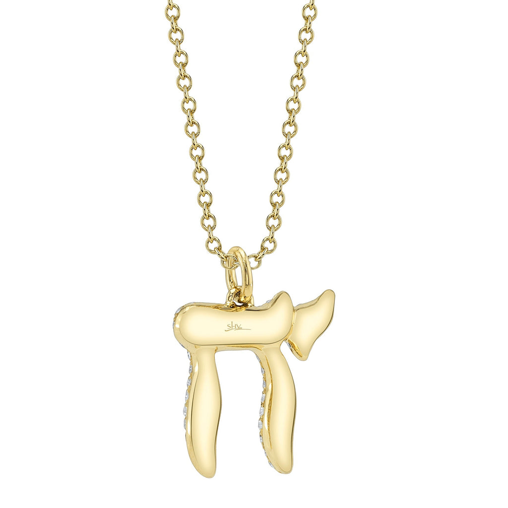 0.30CT 14K Y/G DIAMOND CHAI NECKLACE