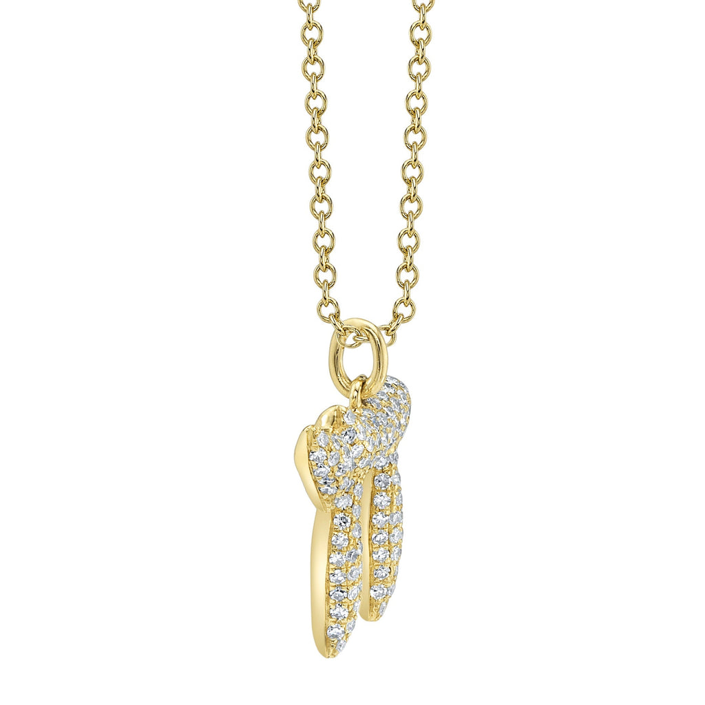 0.30CT 14K Y/G DIAMOND CHAI NECKLACE