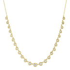0.60CT 14K Y/G DIAMOND BEZEL NECKLACE