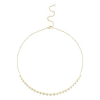0.60CT 14K Y/G DIAMOND BEZEL NECKLACE