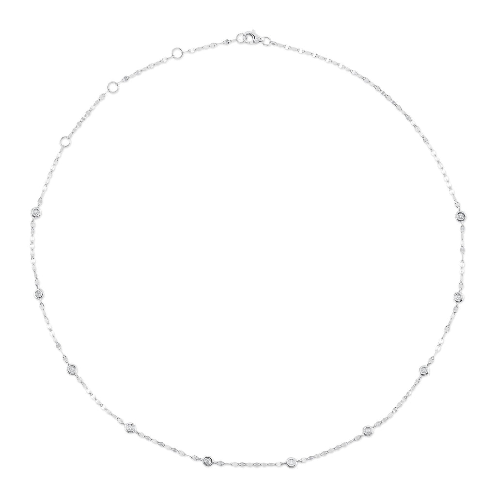 0.20CT 14K W/G 18" DIAMONDS BY THE YARD SPARKLE CHAIN NECKLACE