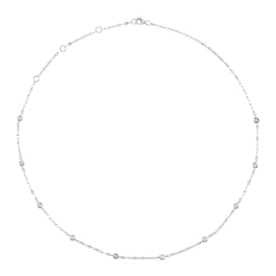 0.20CT 14K W/G 18" DIAMONDS BY THE YARD SPARKLE CHAIN NECKLACE