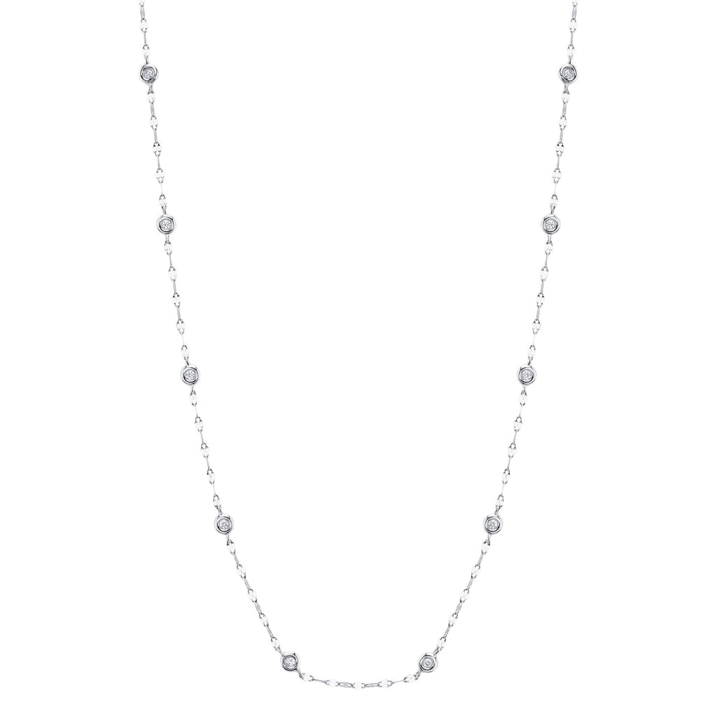 0.20CT 14K W/G 18" DIAMONDS BY THE YARD SPARKLE CHAIN NECKLACE