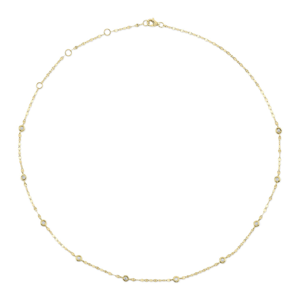 0.20CT 14K Y/G 18" DIAMONDS BY THE YARD SPARKLE CHAIN NECKLACE