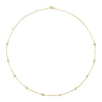 0.20CT 14K Y/G 18" DIAMONDS BY THE YARD SPARKLE CHAIN NECKLACE