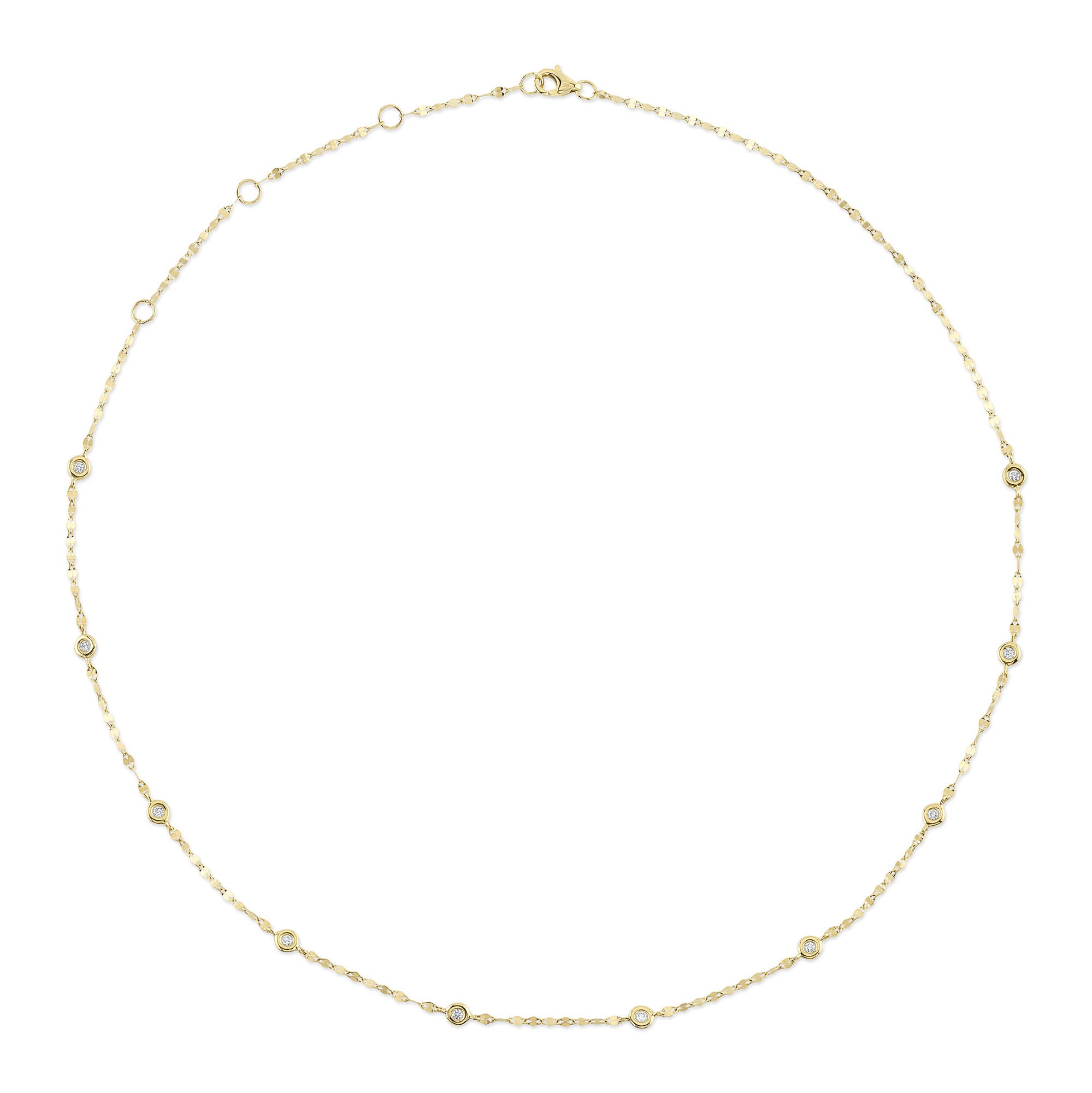 0.20CT 14K Y/G 18" DIAMONDS BY THE YARD SPARKLE CHAIN NECKLACE