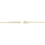 0.15CT 14K Y/G DIAMOND BEZEL FACETED BALL CHAIN BRACELET