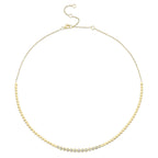 0.46CT 14K Y/G DIAMOND BEZEL NECKLACE