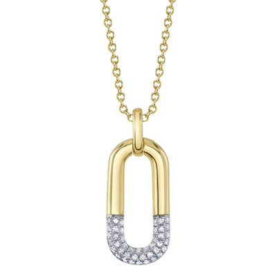0.10CT 14K Y/G DIAMOND NECKLACE