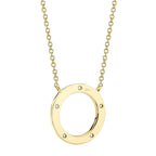 0.07CT 14K Y/G DIAMOND CIRCLE NECKLACE