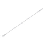0.03CT 14K W/G DIAMOND BEZEL CROSS BRACELET