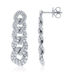 1.62CT 14K W/G DIAMOND LINK EARRING