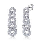 1.62CT 14K W/G DIAMOND LINK EARRING