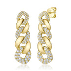 1.03CT 14K Y/G DIAMOND LINK EARRING
