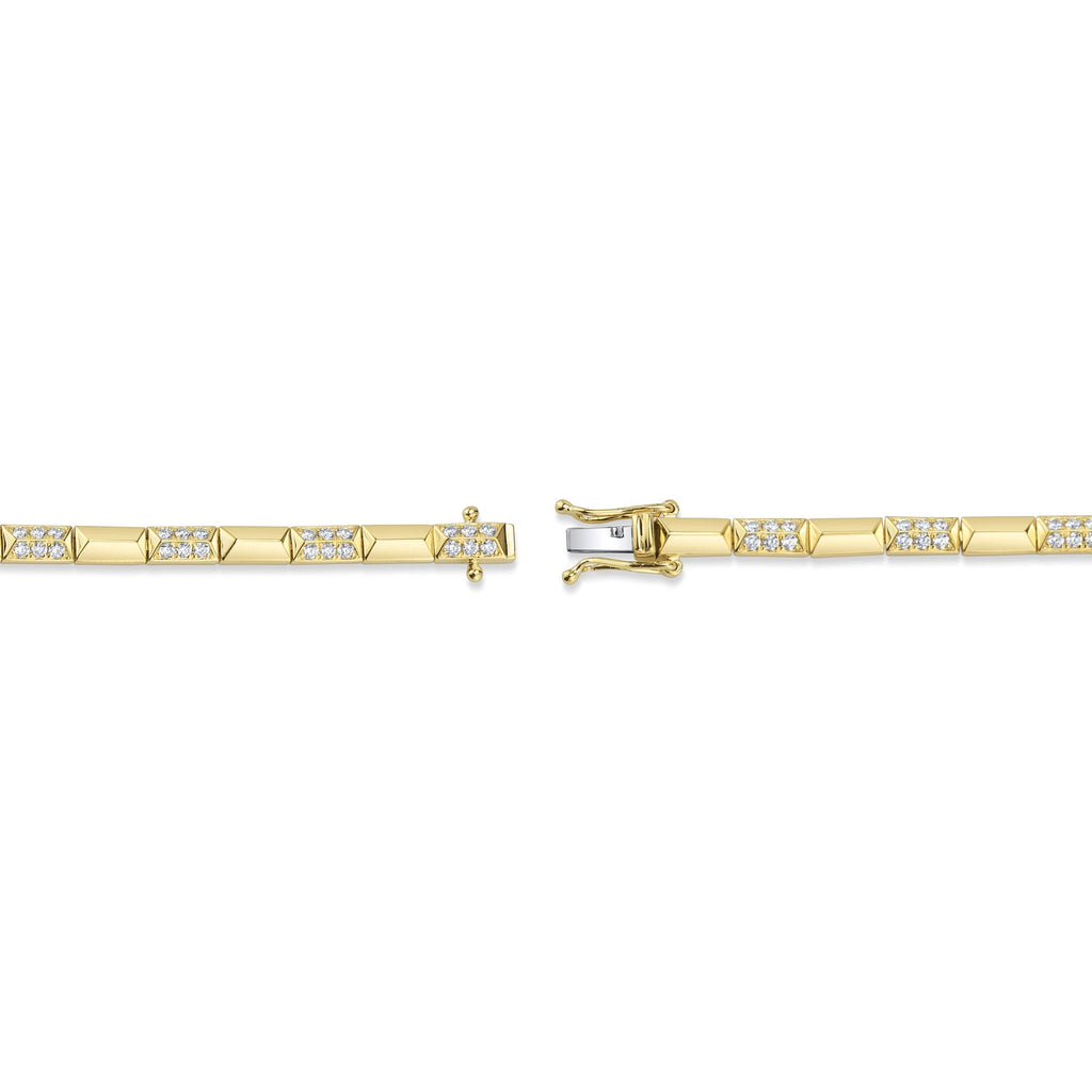 0.90CT 14K Y/G DIAMOND GEO CUT BRACELET