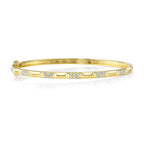 0.56CT 14K Y/G DIAMOND GEO CUT BANGLE