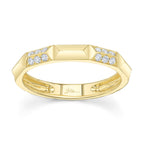 0.13CT 14K Y/G DIAMOND GEO CUT BAND