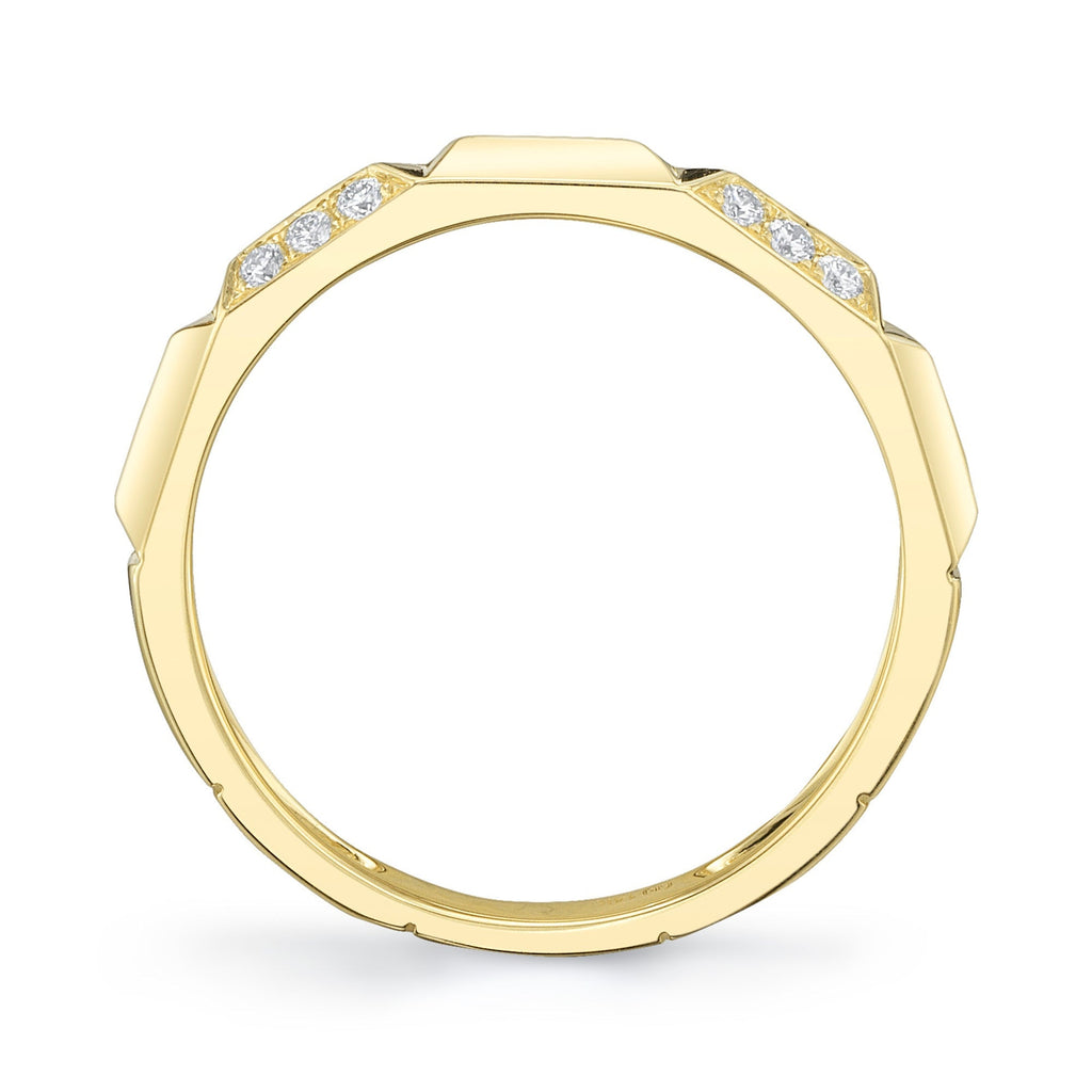 0.13CT 14K Y/G DIAMOND GEO CUT BAND