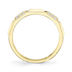 0.13CT 14K Y/G DIAMOND GEO CUT BAND
