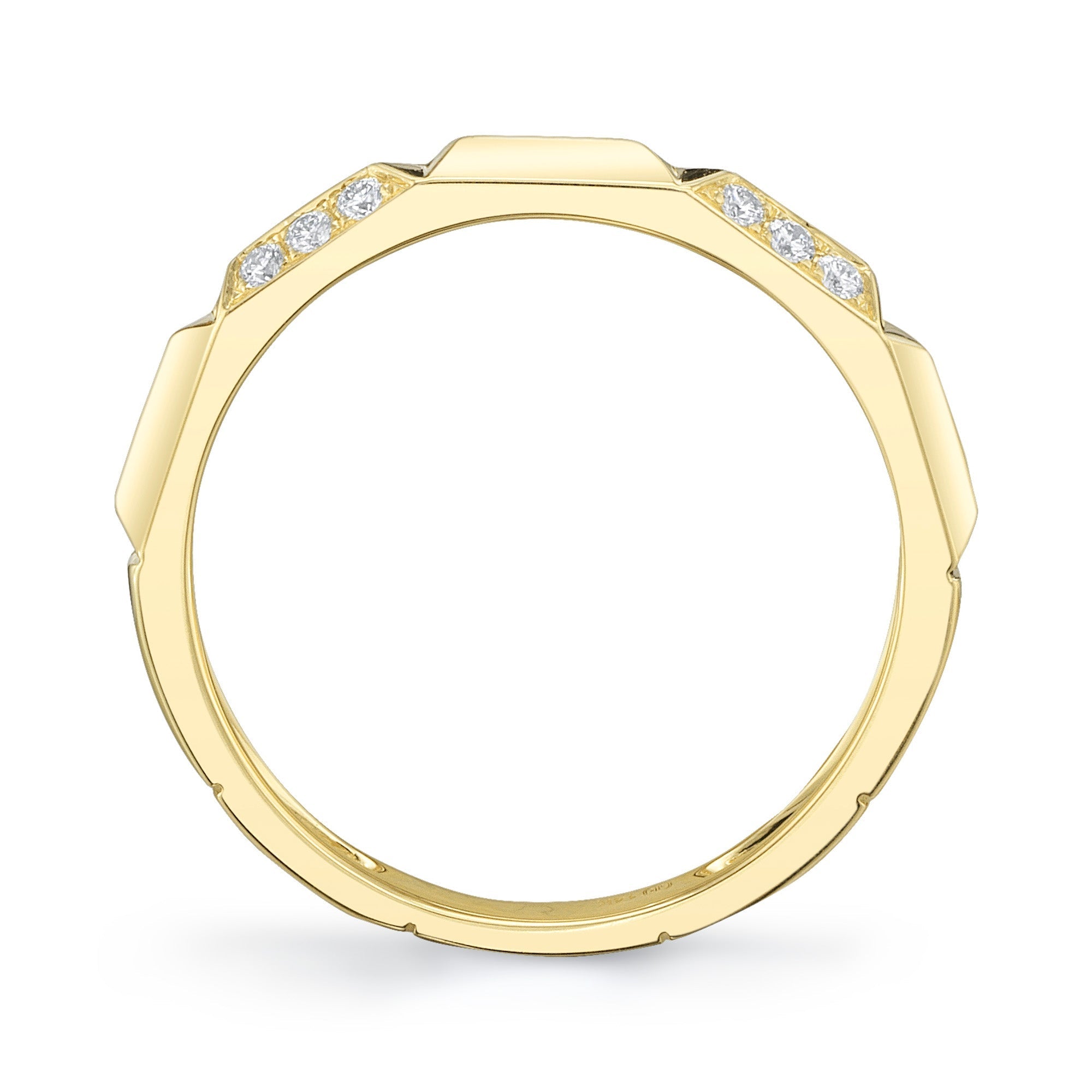 0.13CT 14K Y/G DIAMOND GEO CUT BAND