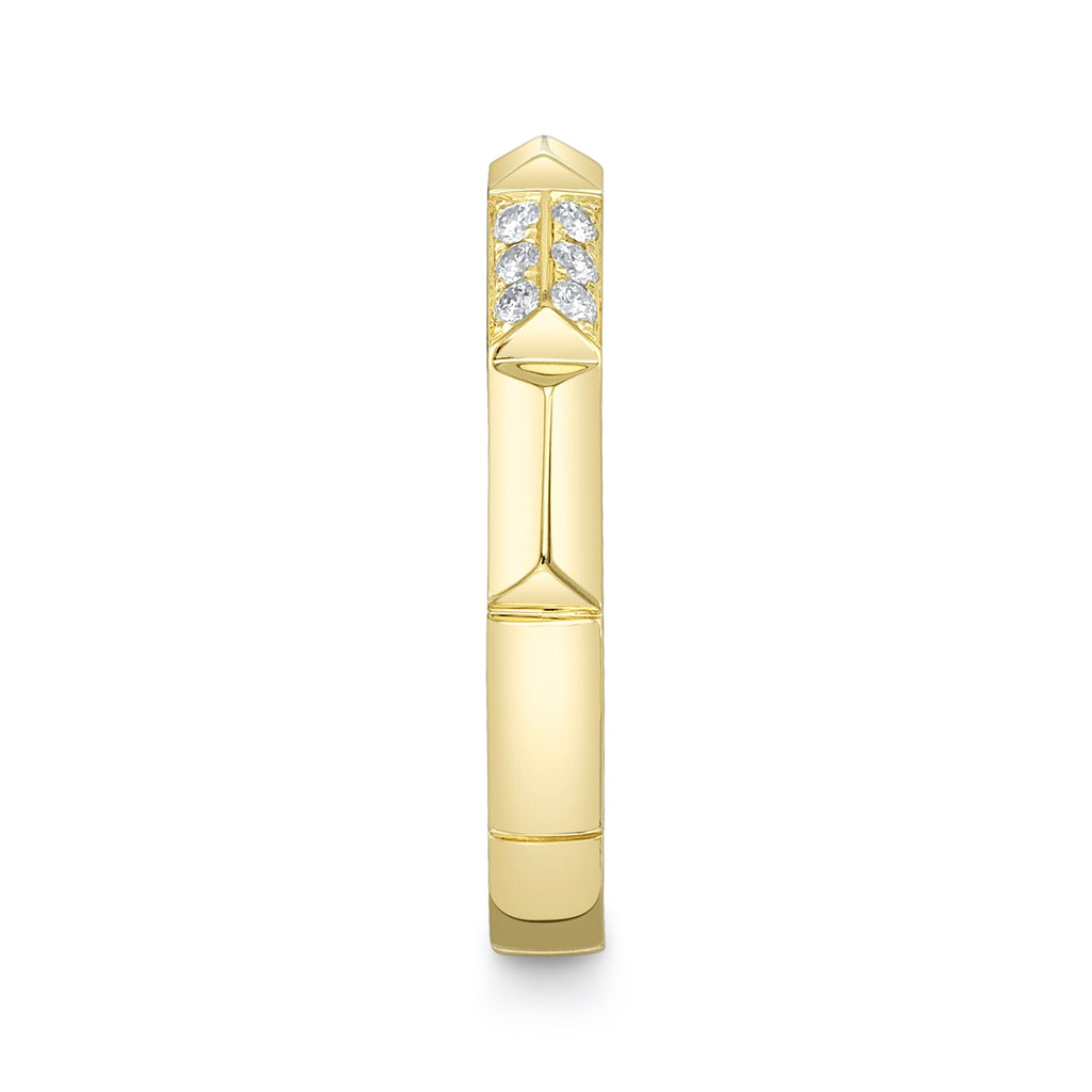 0.13CT 14K Y/G DIAMOND GEO CUT BAND