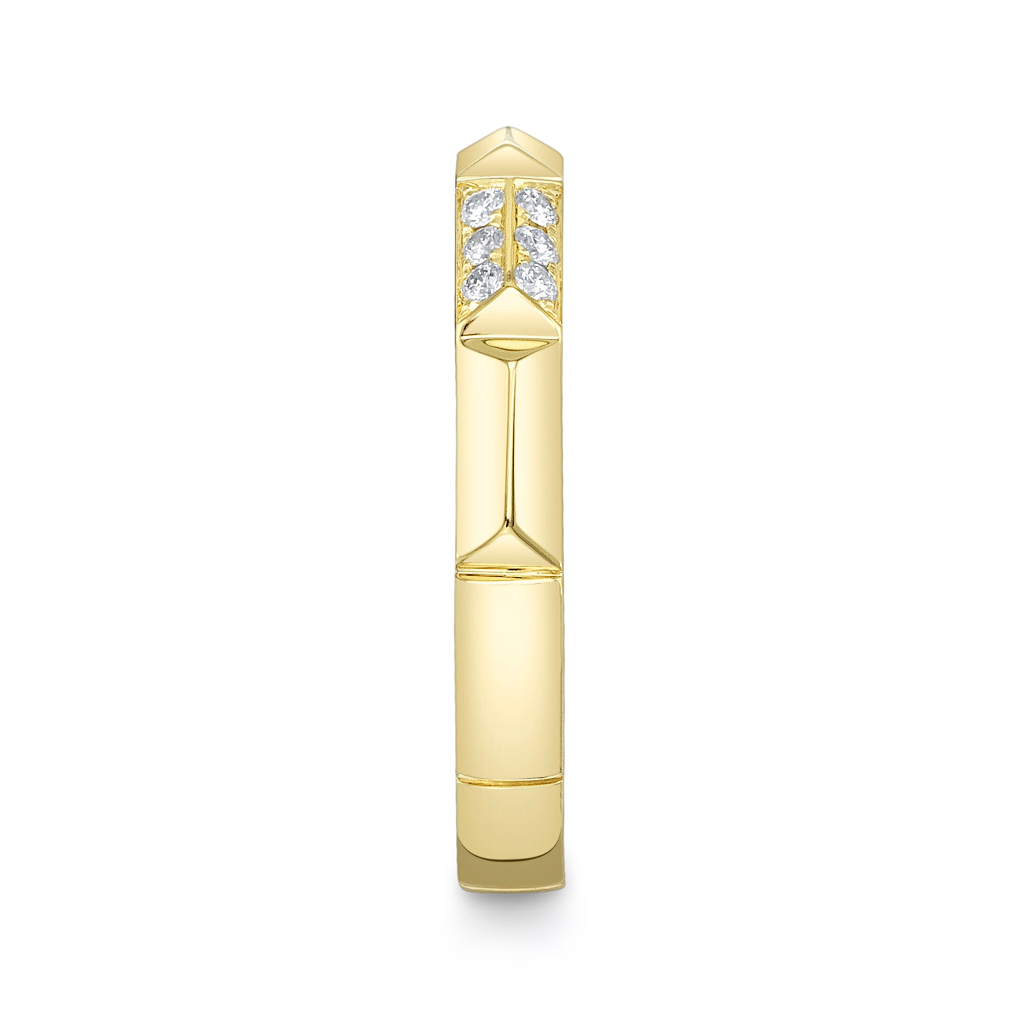 0.13CT 14K Y/G DIAMOND GEO CUT BAND