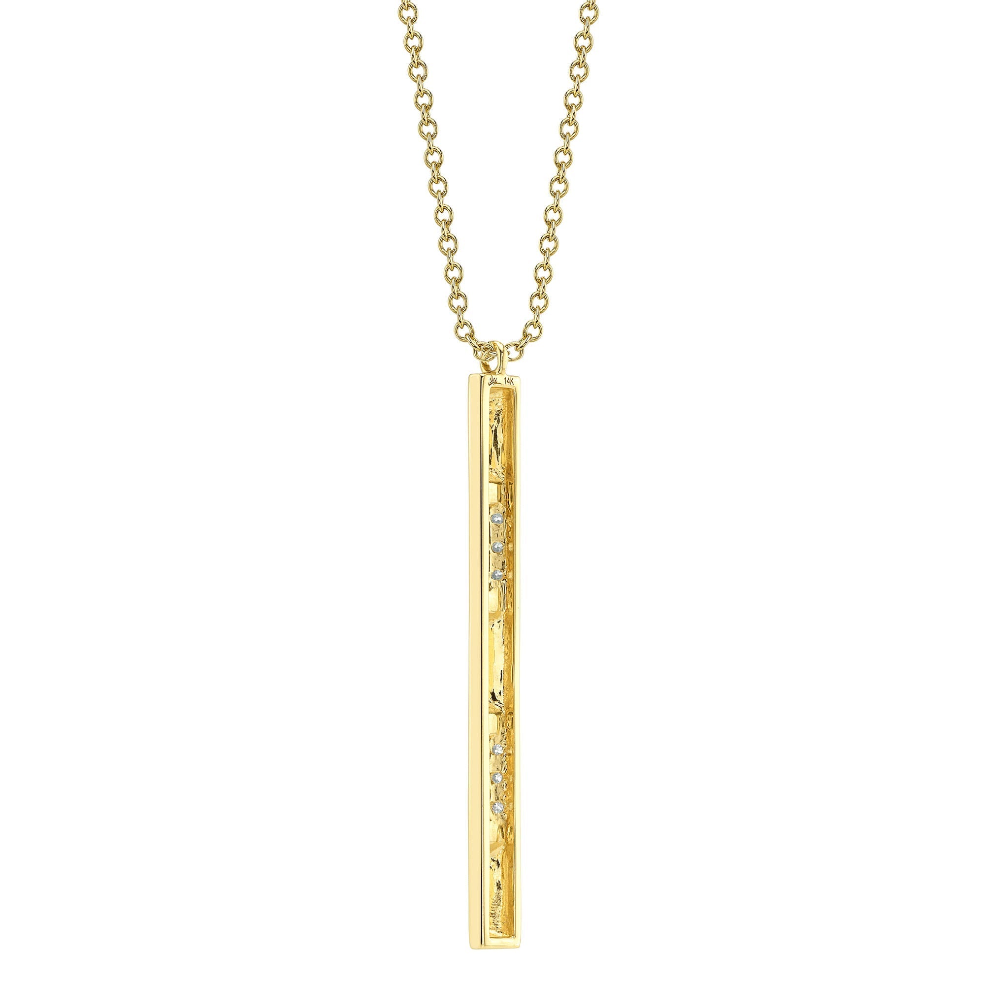 0.17CT 14K Y/G DIAMOND GEO CUT NECKLACE