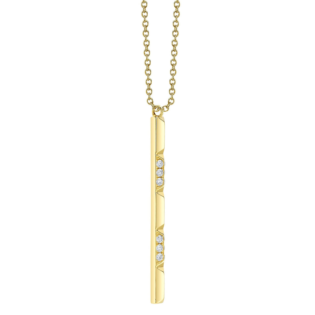 0.17CT 14K Y/G DIAMOND GEO CUT NECKLACE