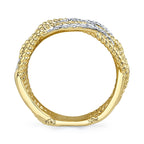 0.62CT 14K Y/G DIAMOND TWISTED RING