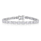 1.53CT 14K W/G DIAMOND BAGUETTE TENNIS BRACELET