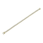 1.53CT 14K Y/G DIAMOND BAGUETTE TENNIS BRACELET