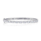 0.65CT 14K W/G DIAMOND BAGUETTE BANGLE