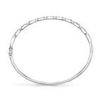 0.65CT 14K W/G DIAMOND BAGUETTE BANGLE