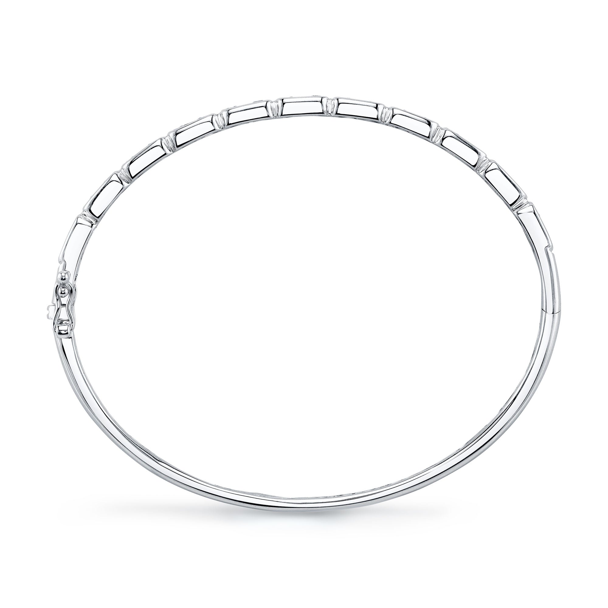0.65CT 14K W/G DIAMOND BAGUETTE BANGLE