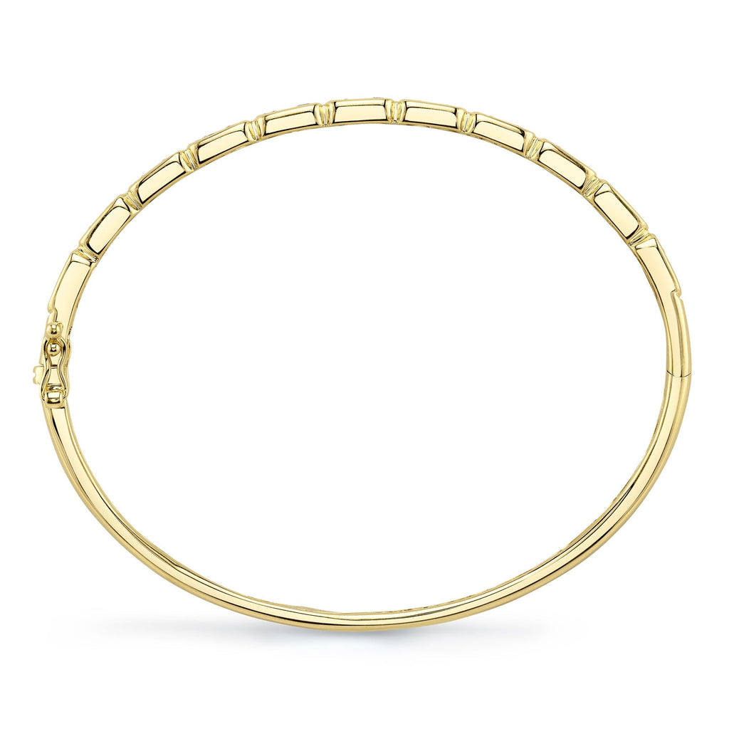 0.65CT 14K Y/G DIAMOND BAGUETTE BANGLE