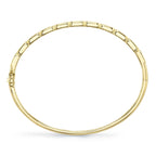 0.65CT 14K Y/G DIAMOND BAGUETTE BANGLE