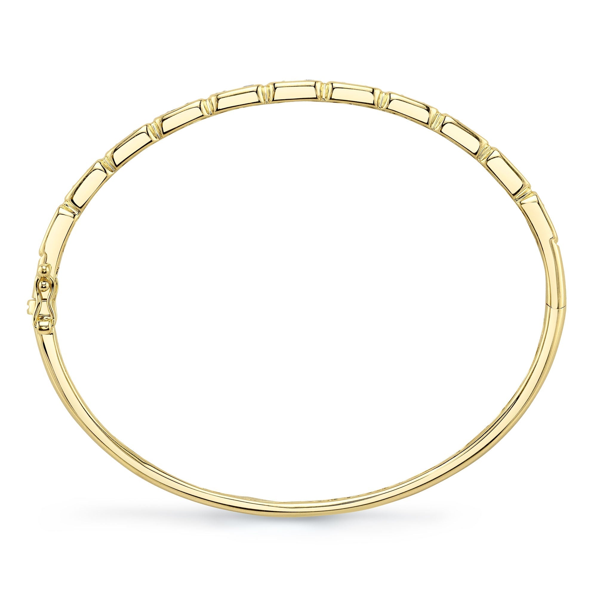 0.65CT 14K Y/G DIAMOND BAGUETTE BANGLE